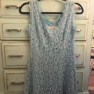 Blue lace boutique dress